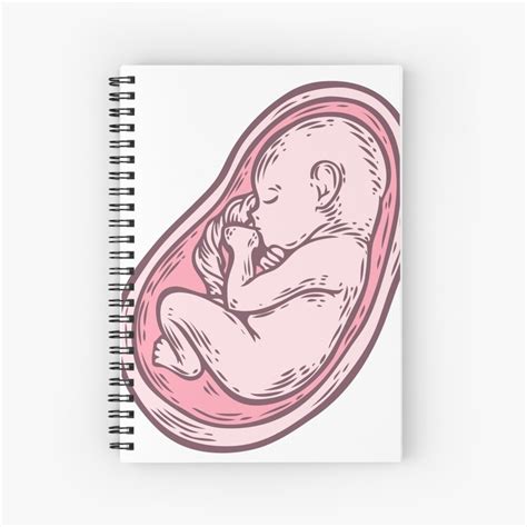 Human Twins Fetus Concept Hand Drawn Vector Illustration Prenatal