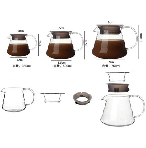 Heat Resistant Clear Glass Coffee Carafe Brewing Pot With Handle Lid Buy Glass Coffee Carafe