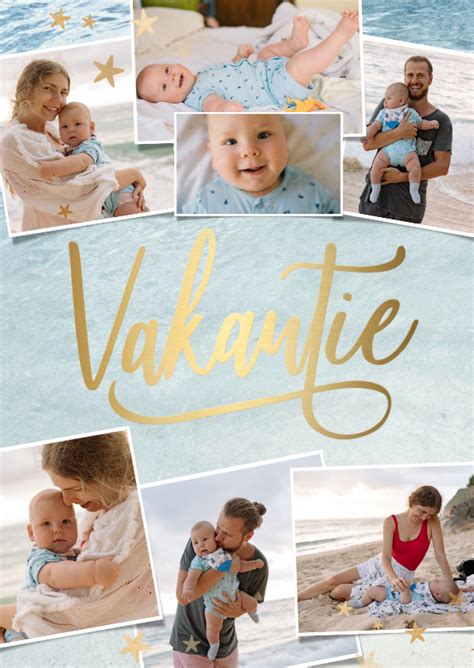 Stijlvolle Fotocollage Vakantiekaart Met Kaartje2go