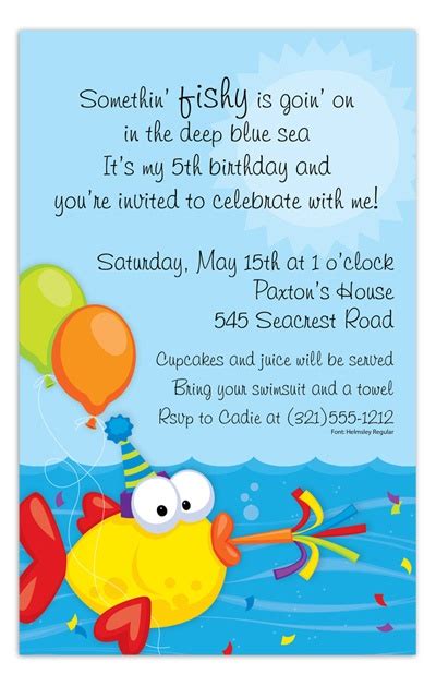 Bring Your Swimsuit Birthday Party Invitation Wording Swim Birthday