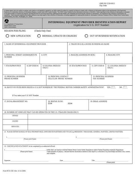 Form Mcs 150c ≡ Fill Out Printable Pdf Forms Online