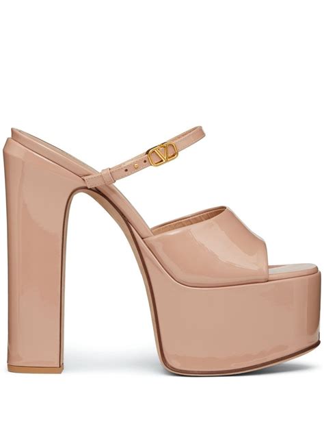 Valentino Garavani Tan Go 155mm Platform Sandals Farfetch