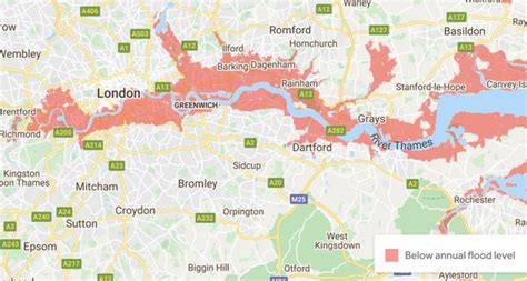 Flood map revealed: The SIX areas underwater by 2050 | UK | News ...