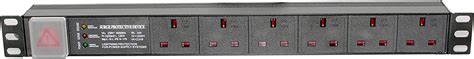 6 Way Horizontal 13a Switched 19″ Power Distribution Unit With Surge