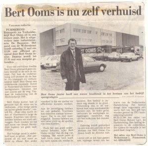 Historie Bert Ooms Verhuizingen