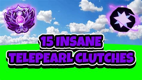 Insane Telepearl Clutches In Roblox Bedwars Youtube