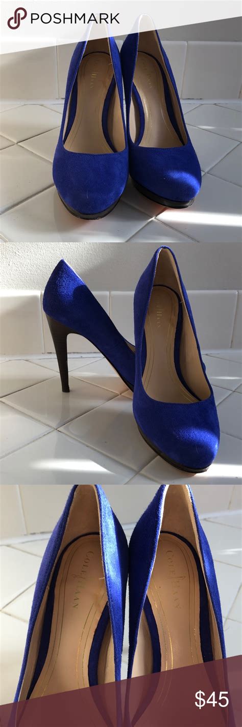 Cole Haan Blue Suede Heels Blue Suede Heels Suede Heels Heels