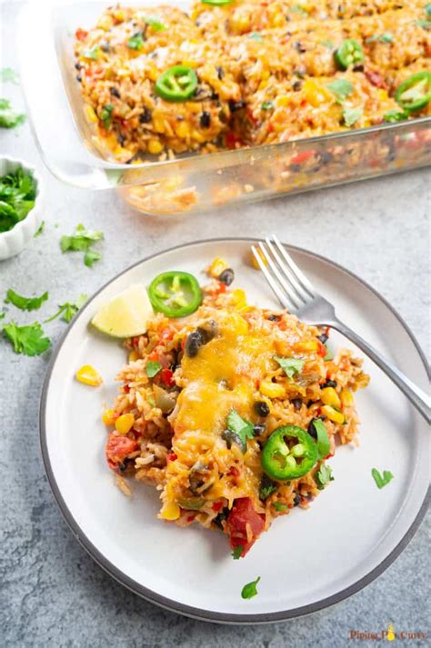 Healthy Vegetarian Mexican Casserole With Rice And Beans Piping Pot Curry