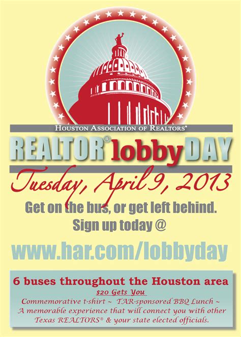 Deadline to Register for REALTOR Lobby Day is Friday, March 29, 2013