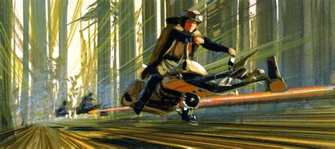 Speeder Bike Concept Art By Ralph McQuarrie Return Of The Jedi 1983