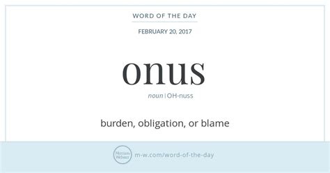 Onus Definition