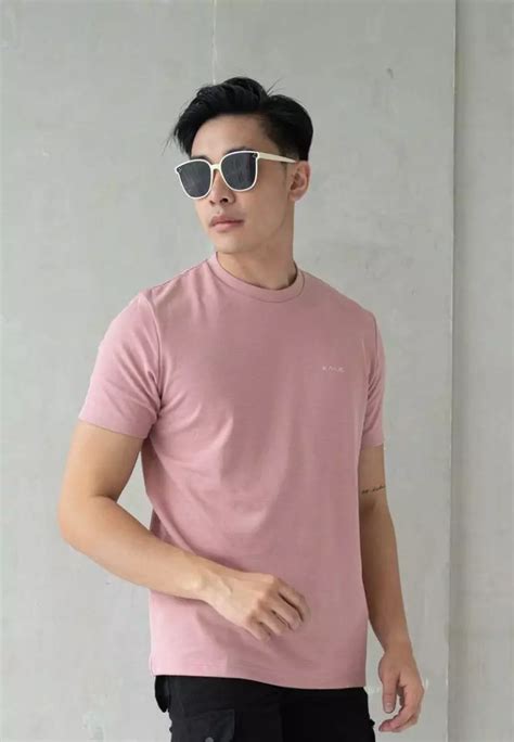 Jual Kale Clothing Kale Jovan Pink Kaos Pria Basic Polos Lengan