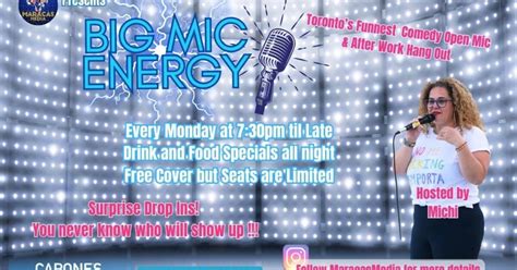 Big Mic Energy - Weekly Monday Comedy Open Mic and After Work Hang Out