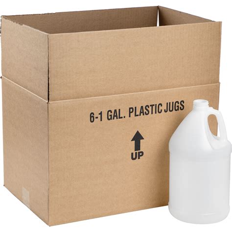 1 Gallon Natural Hdpe Plastic Round Jug 38mm 38 400 120 Grams 6x1 Reshipper Box