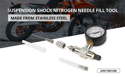 Nicecnc Nitrogen Shock Fill Tool No Loss Chuck Gauge For Fox Atv Mx