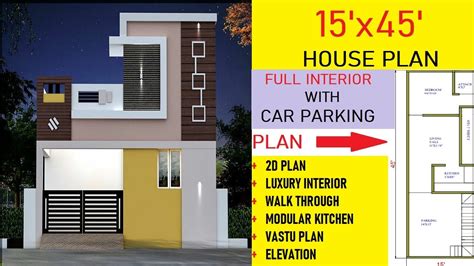 X Houseplan With Car Parking By Modern Single Floor House