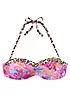 Buffalo Haruna Print Underwired Bandeau Bikini Top Kaleidoscope