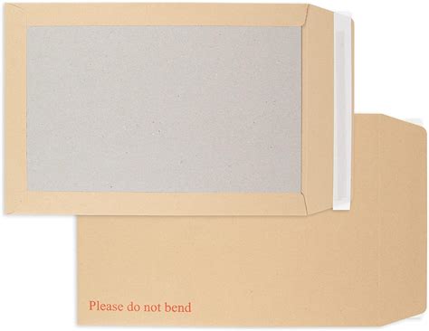 Postmaster Please Do Not Bend Envelopes A4 Hardback Peel Seal X 10