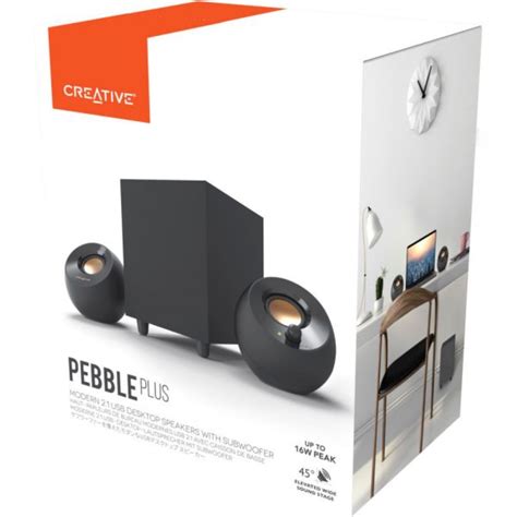 Creative Labs Mf Aa Pebble Plus Channel Desktop Speakers With