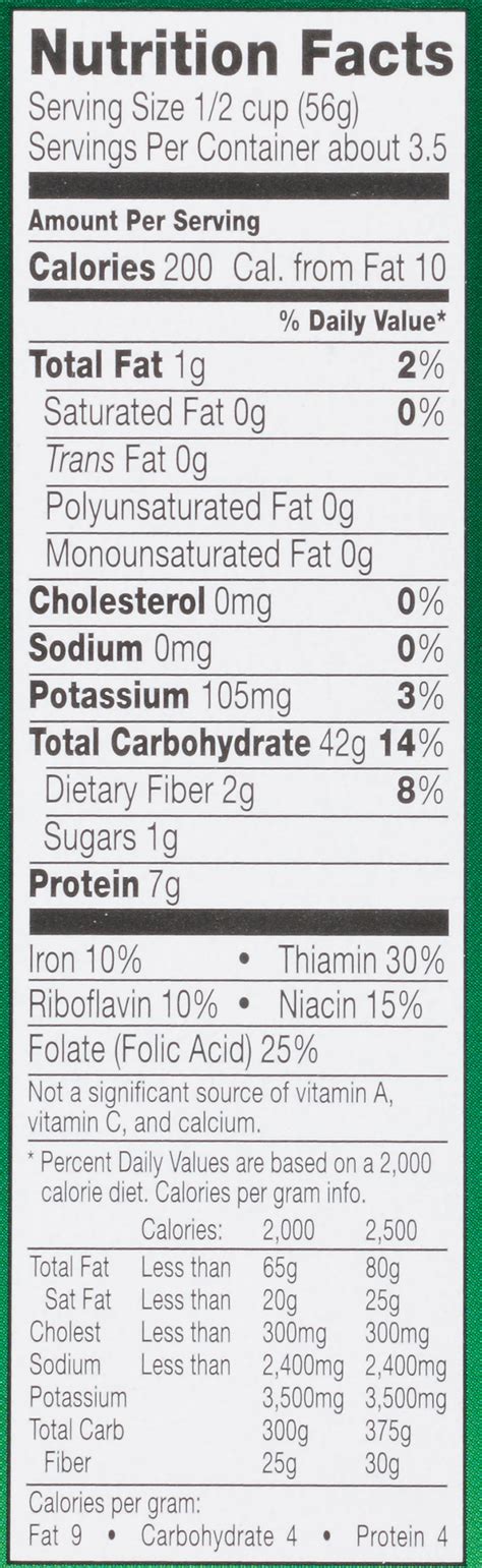 Spaghetti Noodles Nutrition Facts Label At Mary Roquemore Blog