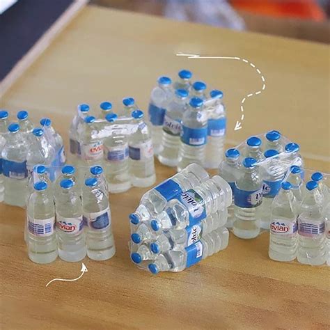 Resin Mini Simulation Mineral Water Bottle Model Doll House