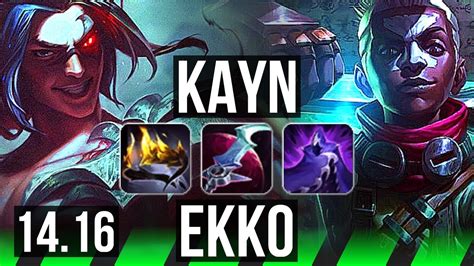 Kayn Vs Ekko Jgl Winrate Godlike Na Master