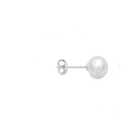 Boucles D Oreilles Perle D Eau Douce Argent Mm Bijouterie