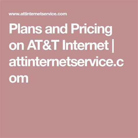 Plans and Pricing on AT&T Internet | attinternetservice.com | How to ...