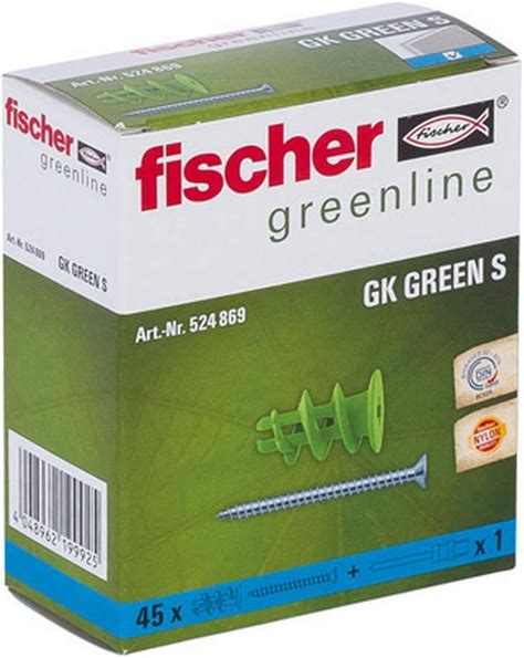 Fischer Gipskartond Bel Gk Green Mit Schrauben Starker Gipskarton