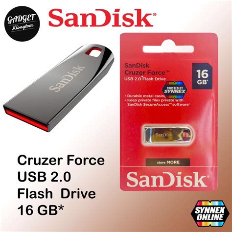 SanDisk Cruzer Force USB Flash Drive 16 GB ของแท 100 Gadget klongtom