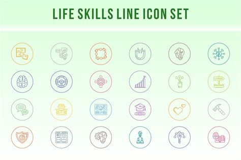 Life Skills Line Icon Set Graphic by Graphic Nehar · Creative Fabrica