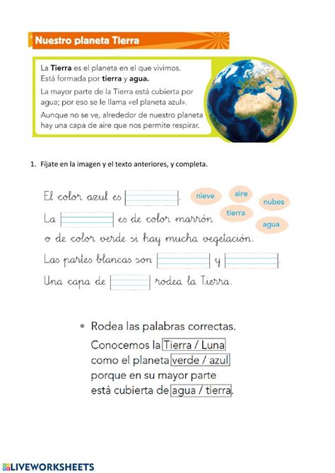 Ejercicio Interactivo De Planeta Tierra Planetas Planeta Tierra Ciencias Sociales