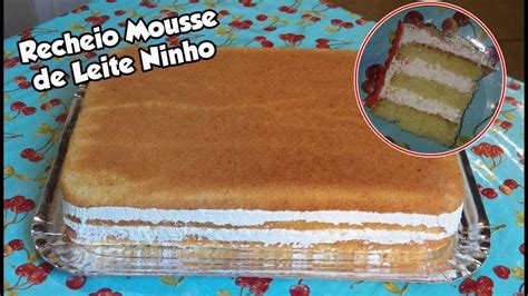 RECHEIO MOUSSE DE LEITE NINHO MONTANDO BOLO MAIS DE 5KG Bru Na