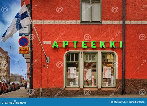 Pharmacy In Red Jugend Style Building Editorial Photo Image Of Design