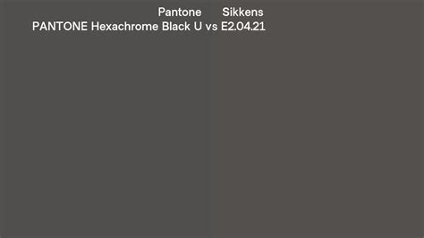 Pantone Hexachrome Black U Vs Sikkens E2 04 21 Side By Side Comparison