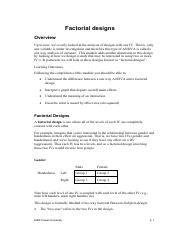 Module Factorial Designs Pdf Factorial Designs Overview Up To Now We