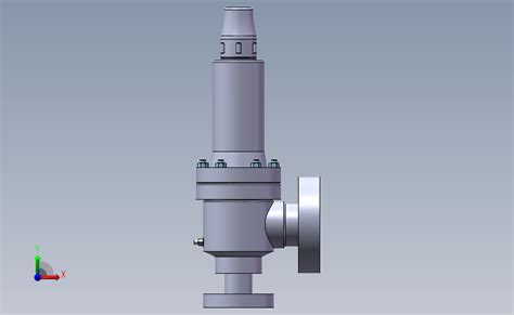 弹簧全启封闭式高压安全阀dn50solidworks 2012模型图纸下载 懒石网