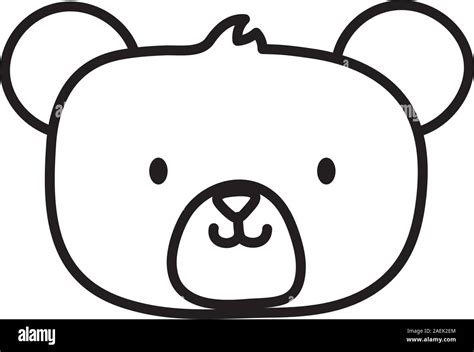 Teddy Bear Face Outline