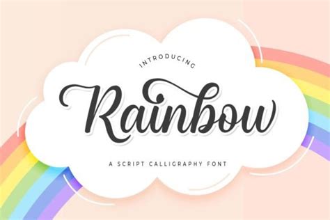 Rainbow Font By Doehantz Studio Creative Fabrica