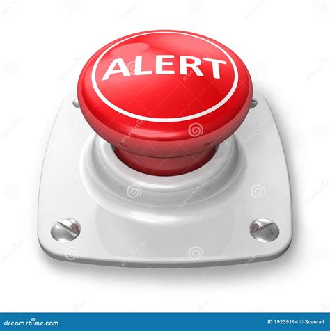 Alert Button Shows Warn Caution Or Raise Alarm Royalty-Free Stock ...