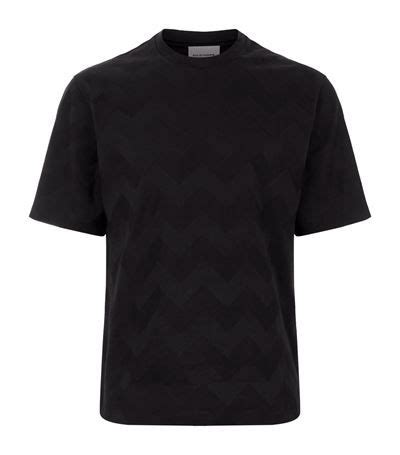 Solid Homme Zig Zag Cotton T Shirt In Navy Modesens