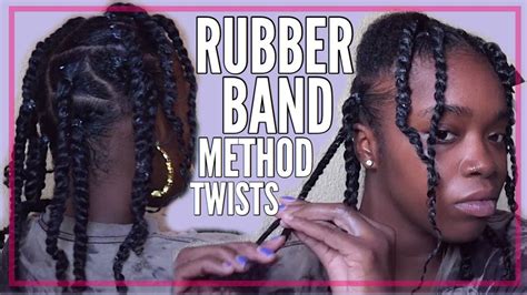 Rubber Band Method Twists On My Natural Hair Youtube