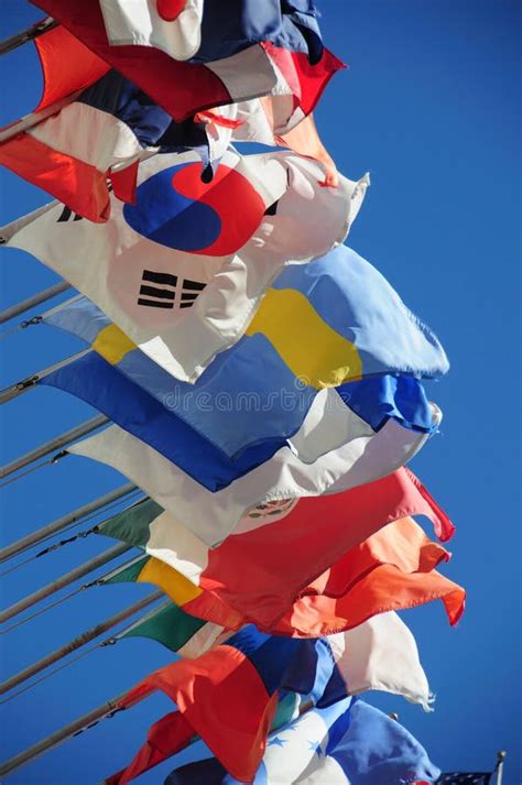 Countries Flags Flying Stock Image Image Of Develop 17690155