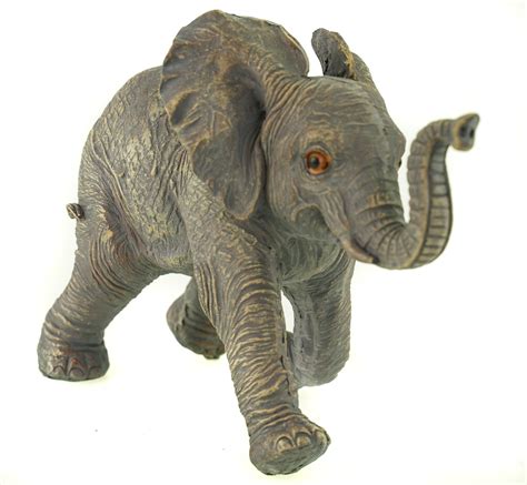 Elefant Rennend Cm Afrika Garten Gl Ck Tierfigur Skulptur In