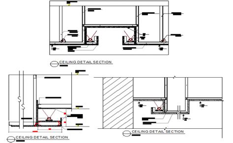 Ceiling detail section dwg file