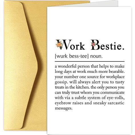 Buy Work Bestie Greeting Card Work Bestie Definition Card Funny