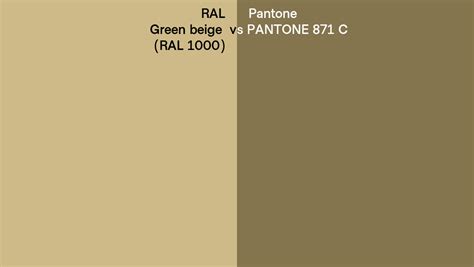 Ral Green Beige Ral Vs Pantone C Side By Side Comparison