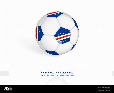 Soccer Ball With The Cape Verde Flag Football Sport Equipment Vector