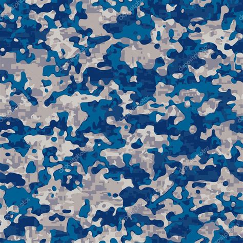 Navy Camouflage Pattern Stock Vector By Junglebay