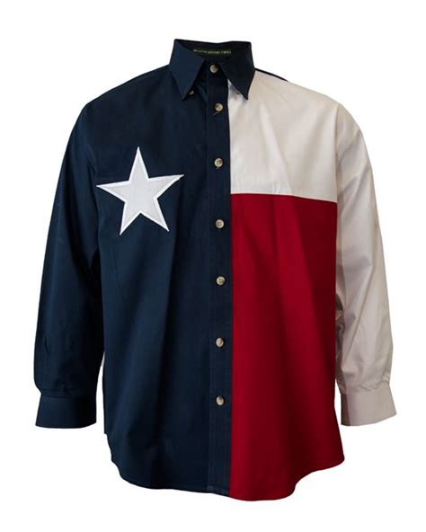 Texas Flag Long Sleeve Mens Shirt